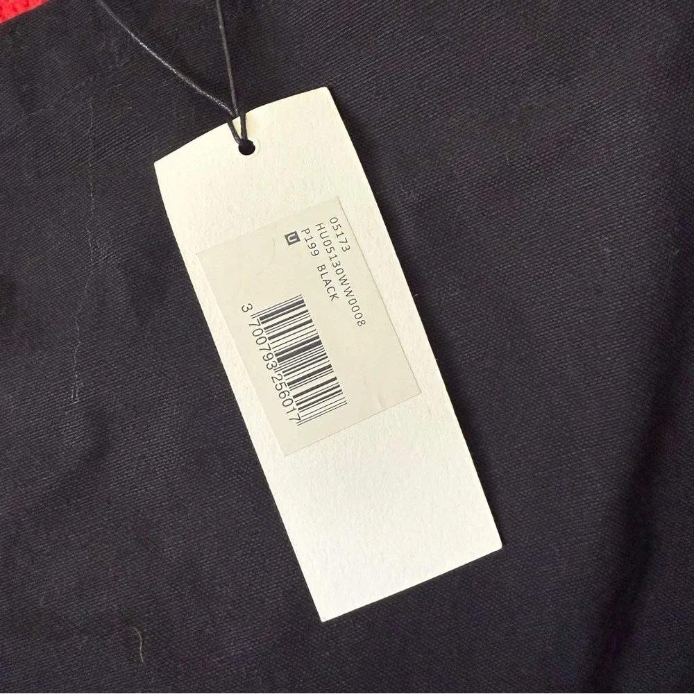 NWT Maison Kitsuné Black Canvas Logo Tote Bag - Picture 2 of 8